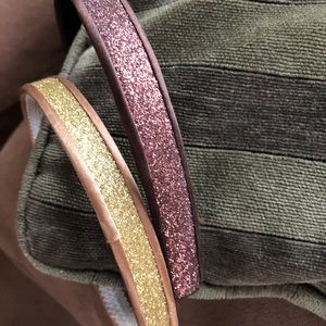 2 glitter headbands